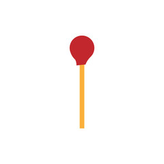 Match icon. Fire fighter symbol. Logo design element