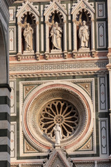 Obraz premium Facade of the Florence Cathedral with Giotto's bell tower