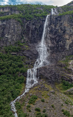 Fototapeta na wymiar Wasserfall im Jostedalsbreen Nationalpark