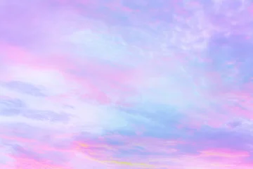 Meubelstickers Mooie zachte pastel wolken hemelachtergrond © kardd