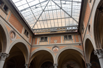 INTERIOR view of the basilica of santa annunziata in florence