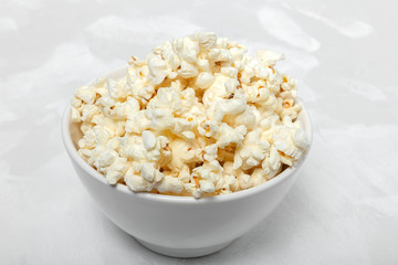 Popcorn on colored backgrounds