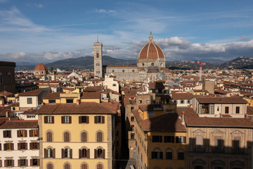 Fototapeta premium panorama of Florence from above with view of the cathedral