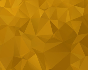 Abstract Gold triangle background. Low poly style.Vector illustration.