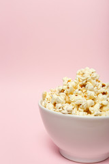 Popcorn on colored backgrounds