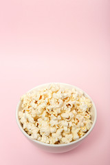 Popcorn on colored backgrounds