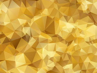 Abstract Gold triangle background. Low poly style.Vector illustration.