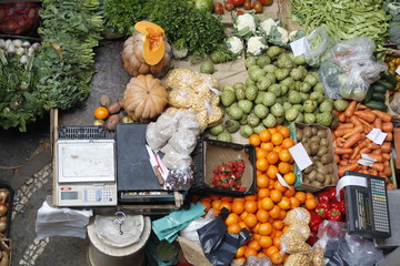 vegetables at the market in Funchal 