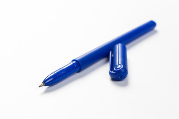 ballpoint pen isolated on a white background. Nice pen mockup for corporate business