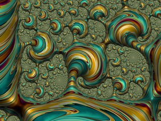 Fraktal Bild mit wundeschönen mustern und Farben