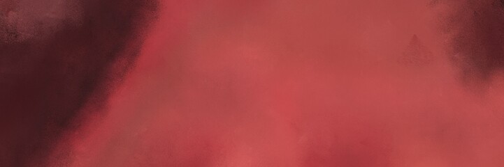 retro horizontal banner with moderate red, very dark pink and old mauve color