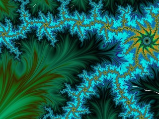 Fraktal Bild mit wundeschönen mustern und Farben