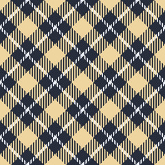 Sunlight and Navy Blazer Tartan  Plaid  Seamless Pattern