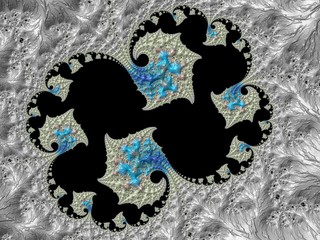 Fraktal Bild mit wundesch&ouml;nen mustern und Farben