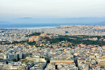 aerial view of Athens