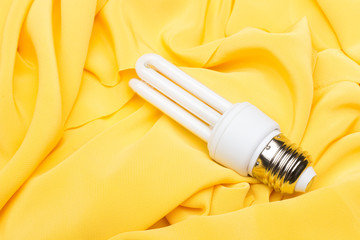 Energy saving light bulb and white light; home and work lighting.