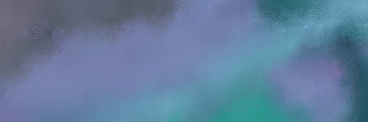 old horizontal banner background  with slate gray, teal blue and dim gray color