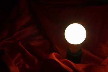 Energy saving light bulb and white light; home and work lighting.