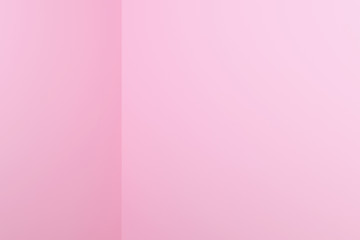 Empty corner with pink walls and black floor. Empty room studio gradient used for background and display your product. 3d illustration