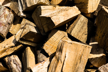 Stacks wood timber background. Wood texture background.