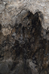 The insides of magic Polovragi cave in Romania