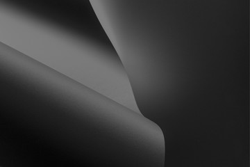 Abstract minimal geometric shape black color paper background