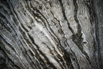 Wall in a salt mine with waves