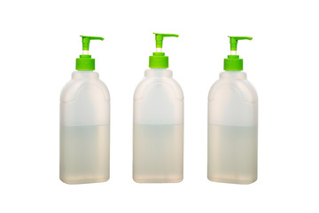 Plastic white bottle. Cleaning Products and Supplies