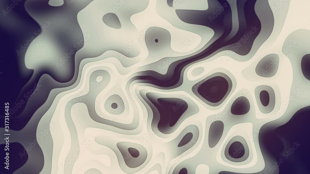 Poster Abstract flowing gradient lines animation. 4K trendy texture. Loop video footage