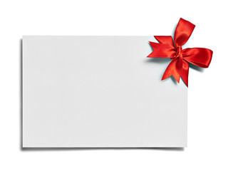 ribbon bow card note chirstmas celebration greeting