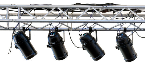 Isolated outdoor concert  stage lighting.