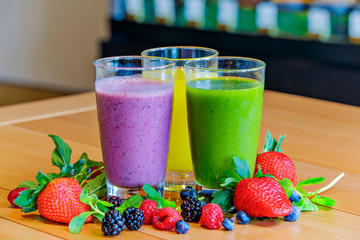 Colorful Smoothie Drinks