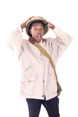 handsome young man posing isolated