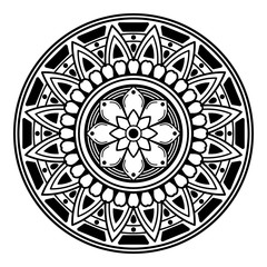 Ethnic Mandala Ornament. Arabic, Pakistan, Moroccan, Turkish, Indian, Spain motifs