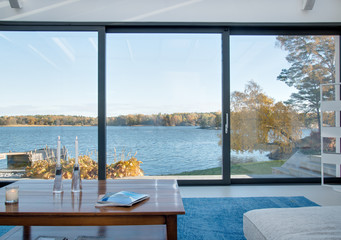 view of the sea from living room