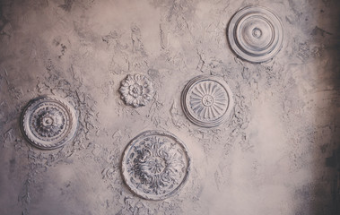 element of the old rough wall of the loft interior. texture background