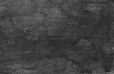Naklejka premium Watercolor black grunge background texture. Dark old backdrop.