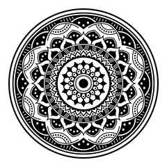 Abstract black and white line drawing, contour image for adult and older children.