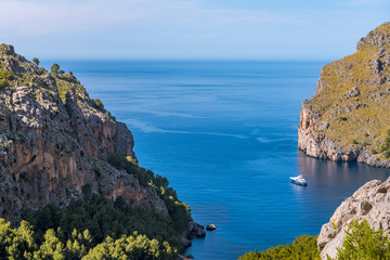 Majorca, Spain. Sea view in the northwest of the island.