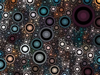 Fototapeta premium color geometric block pattern background polygonal style ,LED light color dot style graphic , paint like illustration background of spiral fractal geometric modern