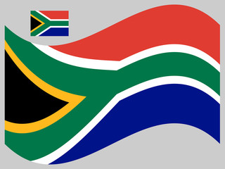 Wave South Africa Flag Vector illustration eps 10