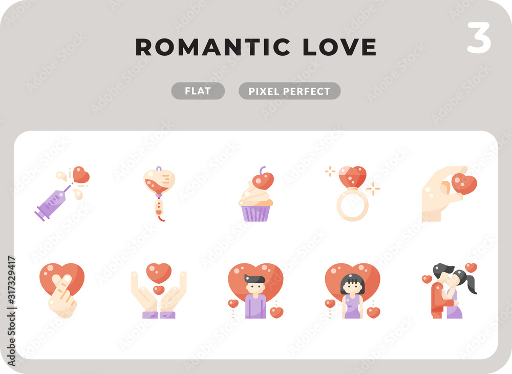 Aufkleber romantic love glyph icons pack for ui. pixel perfect thin line vector icon set for web design and we