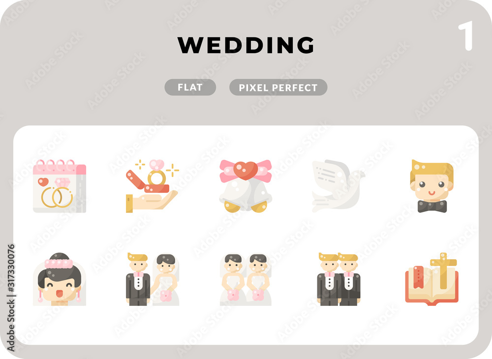Aufkleber wedding glyph icons pack for ui. pixel perfect thin line vector icon set for web design and website 