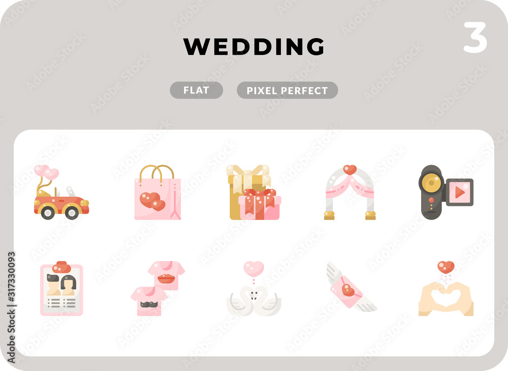 Aufkleber wedding glyph icons pack for ui. pixel perfect thin line vector icon set for web design and website 