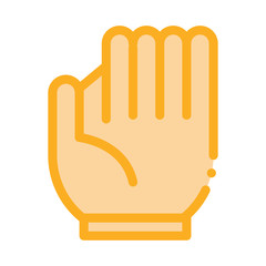 Baseball Glove Icon Vector. Outline Baseball Glove Sign. Isolated Contour Symbol Illustration