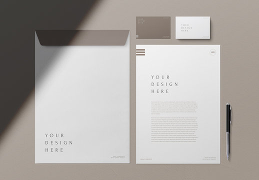 Business Cards And Stationary Mockup
