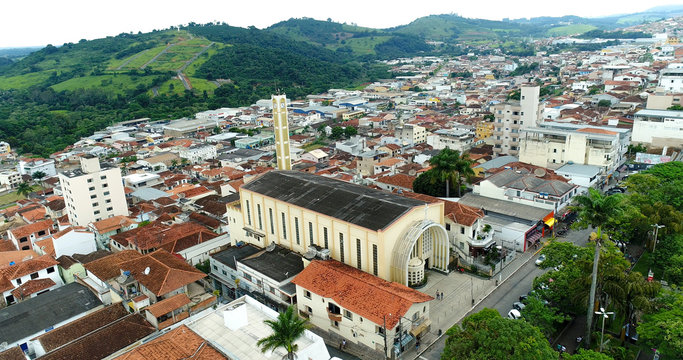 Aerial image of Machado, city of Minas Gerais