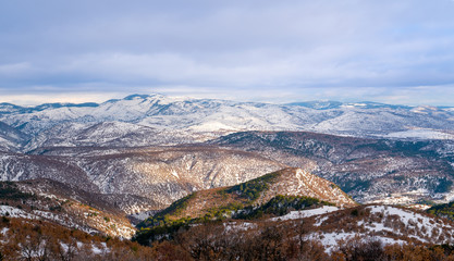 The view from Soguksu National Park during winter time, Kizilcahamam, Ankara.