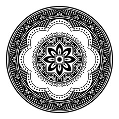 Mandala decorative ornament. Can be used for greeting card, phone case print, etc. Hand drawn background, vector isolated on white. EPS 10 