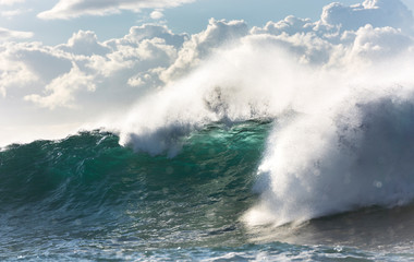 Huge wave at sunrise, Sydney Australia
